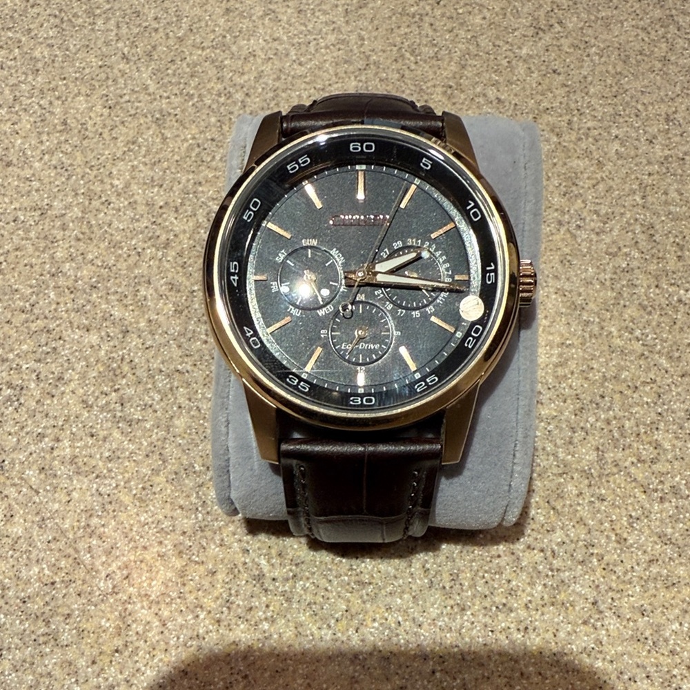 Citizen Chronograph with Black Dial and Gold Trim